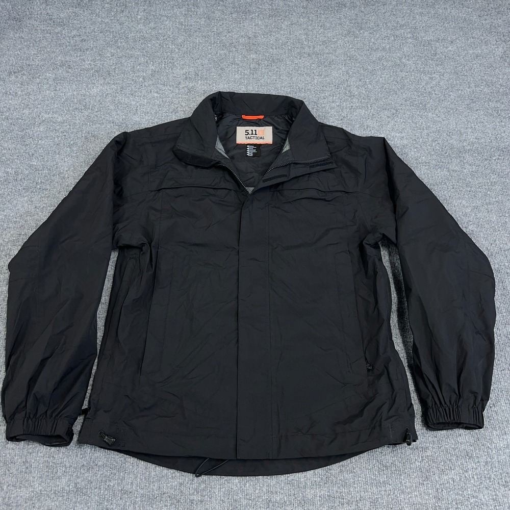 5.11 Tactical Jacket Tac Dry Rain Shell Men Small Black  Waterproof Windbreaker - Picture 2 of 12